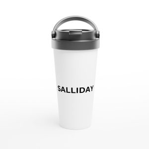 Salliday White 15oz Stainless Steel Travel Mug